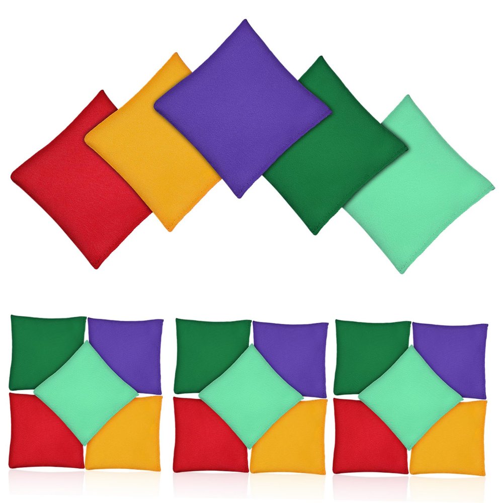 FOYTOKI 20pcs Bean Bags Boys and Girls Throwing Toys Bean Bags for Games Vibrant Colors Safe Material