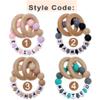 Personalized Rattle Ring with Name,Customizable Name Keepsake Rattle,Custom Wooden Rattle Ring view 2
