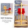 CORHAD 1pc Wooden Chair for Boy Girl Miniature Rocking Chair Easy to Install Educational Toy for Fun Cute Design for Playtime view 3