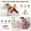 Child-Safe Montessori Educational Sensory Toy Set for Babies and Toddlers 6-12 Months - Must-Have for Early Development - 10 in 1 Wooden Learning Toy kit with Object Permanence Box, Stacking Cups etc view 4
