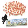 CIYODO 1set Wooden Russian Lotto Game Set Number Card Bingo Game for Family Fun Compact Diameter Chips and Cards for Gatherings and Parties view 1
