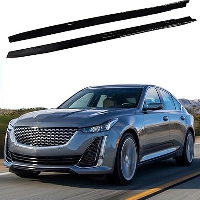 Compatible with Cadillac CT5 2020-2025 Glossy Black Side Skirt Body Kit Spoiler Lip Trim
