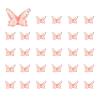 CoCud Mini Resin Butterflies, 0.35" Length, Resin Miniature Dollhouse Accessories Clear Orange Red - (Applications: for Crafts Nail Art Fairy Micro Landscaping Ornament) 30-Pieces view 1