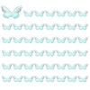 CoCud Mini Resin Butterflies, 0.31" Length, Resin Miniature Dollhouse Accessories Clear Blue - (Applications: for Crafts Nail Art Fairy Micro Landscaping Ornament) 50-Pieces view 1