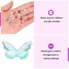 CoCud Mini Resin Butterflies, 0.31" Length, Resin Miniature Dollhouse Accessories Clear Blue - (Applications: for Crafts Nail Art Fairy Micro Landscaping Ornament) 50-Pieces view 4