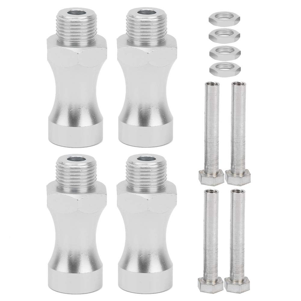 12Pcs Aluminum Alloy 12mm to 17mm RC Model Car Wheel Hub Adapter Coupling, CNC Machining RC Extension Wheel, Easy Install with 30mm Width Extension for HSP Simulation Model Car
