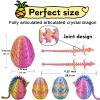 Dpcirk 3D Printed Dragon Egg,Dragon Eggs with Dragon Inside,Crystal Dragon Fidget Toys,Full Articulated Dragon Dragon in Egg,Adults Fidget Toys for Autism ADHD (Purple Gold) view 3