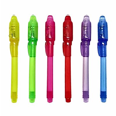 GadgetNestUSA - Invisible Spy Ink Pen 6 Pack with UV Light - Secret Message Writing Security Marker for Kids and Adults - Invisible Ink Pen - Secret with Ultraviolet Light