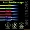 GadgetNestUSA - Invisible Spy Ink Pen 6 Pack with UV Light - Secret Message Writing Security Marker for Kids and Adults - Invisible Ink Pen - Secret with Ultraviolet Light view 2