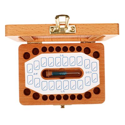 LIFKOME Tooth Holder Keepsake Box Wooden First Tooth Storage for Boys Girls Japanese-style Frame Thoughtful for Showers Birthdays for Cherishing