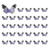 CoCud Mini Resin Butterflies, 0.31" Length, Resin Miniature Dollhouse Accessories Blue Black - (Applications: for Crafts Nail Art Fairy Micro Landscaping Ornament) 30-Pieces view 1