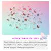 CoCud Mini Resin Butterflies, 0.31" Length, Resin Miniature Dollhouse Accessories Blue Black - (Applications: for Crafts Nail Art Fairy Micro Landscaping Ornament) 30-Pieces view 3