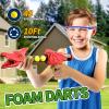 BLmukce Dinosaur Toys Shooting Game for Kids 3 4 5 6 7 8, T-Rex Dinosaur Toys with 2 Air Pump Launchers and 48 Foam Bullets, Interactive Competition Game Gift for Boys Ages 3-5 5-8 Years Old view 3