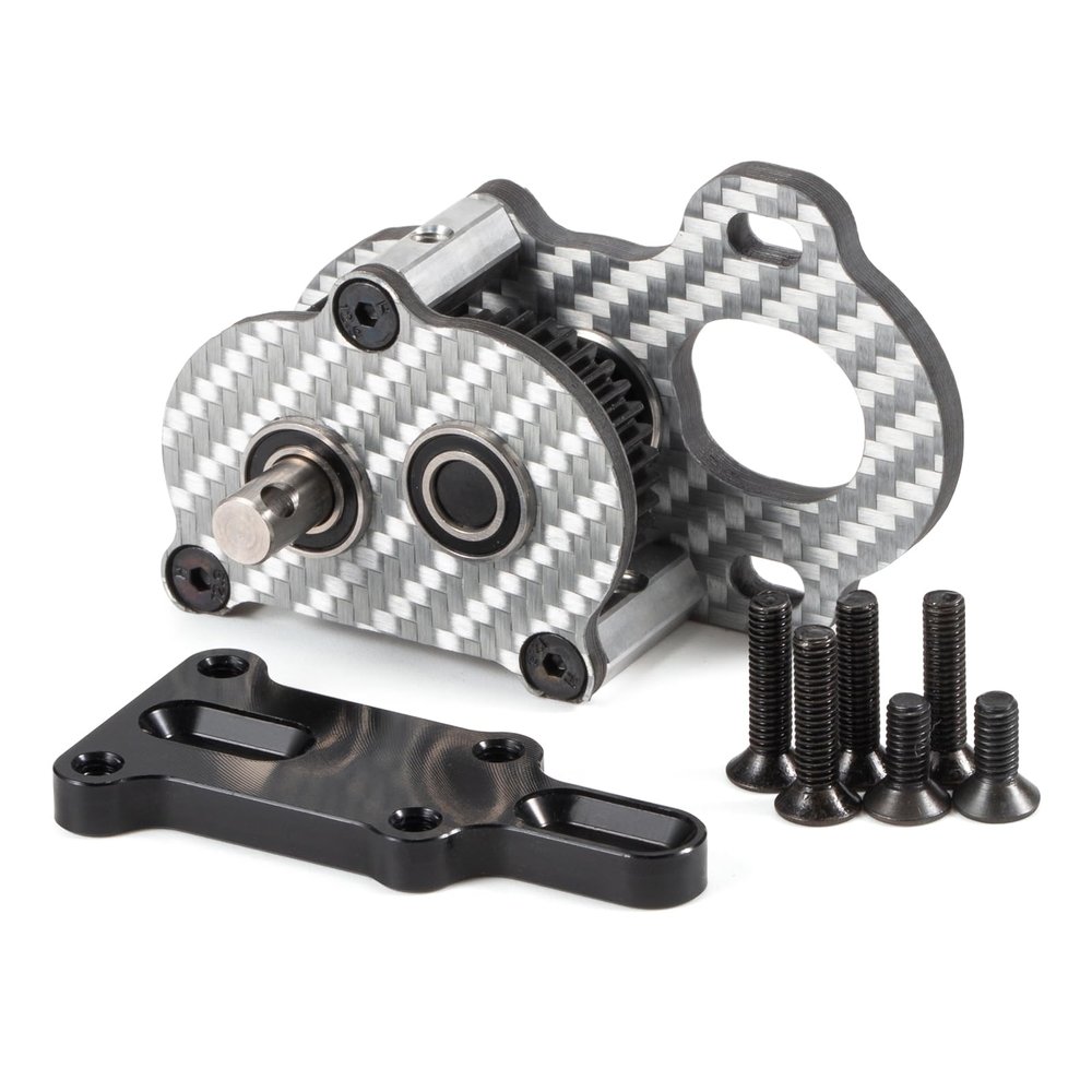Performance Carbon Fiber Portal Transmission Gearbox for 1/10 Scale RC Crawlers - Ultra-Lightweight Low-CG Design