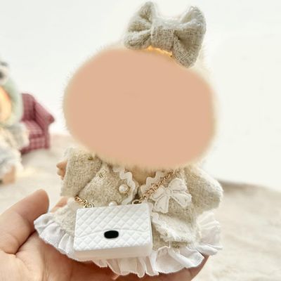 Clothes Suitable for 17cm Dolls Skirt Clothes Accessories(No Doll), Fashion Bow Outfit Suitable for 6.69inch (17cm) Doll Soft Clothing Replacement