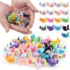 BuQiuRen 34pcs Mini Resin Axolotl, Glow in The Dark Tiny Axolotl Miniature Figures Toy Tiny Plastic Animal Figurines for Fairy Garden Landscape Aquarium Potted Birthday Christmas Party Decorations view 1