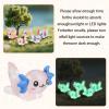 BuQiuRen 34pcs Mini Resin Axolotl, Glow in The Dark Tiny Axolotl Miniature Figures Toy Tiny Plastic Animal Figurines for Fairy Garden Landscape Aquarium Potted Birthday Christmas Party Decorations view 3