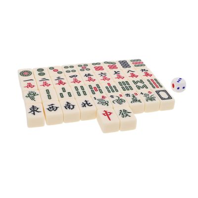 Abaodam Mini Mahjong Set Portable Travel Mahjong Game for Seniors Tiles Compact Robust for Home Travel