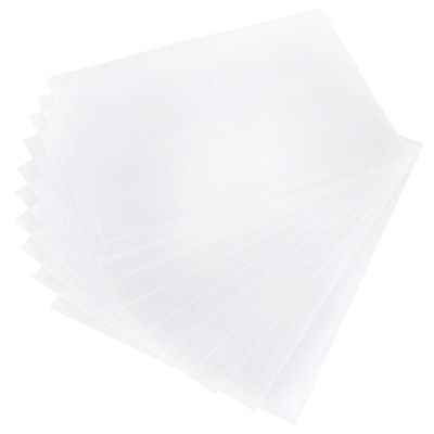 10Pcs Heat Shrink Sheet Kit, Printable Heat Shrink Film Paintable White Paper DIY for Craft DIY Keychains