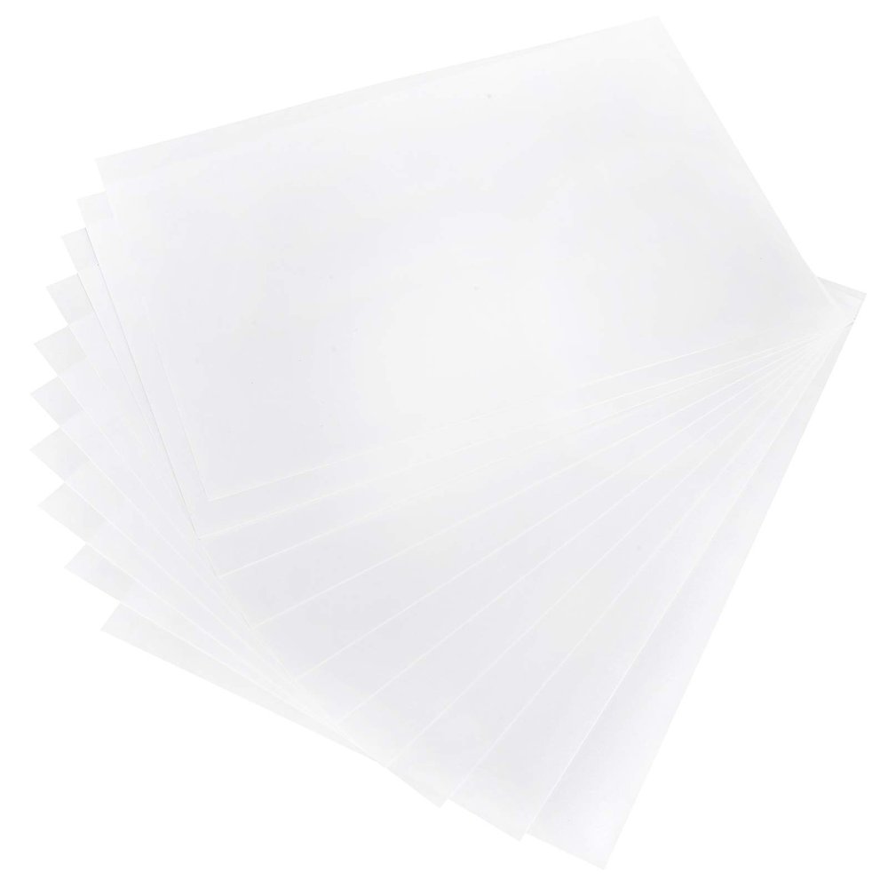10Pcs Heat Shrink Sheet Kit, Printable Heat Shrink Film Paintable White Paper DIY for Craft DIY Keychains