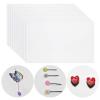 10Pcs Heat Shrink Sheet Kit, Printable Heat Shrink Film Paintable White Paper DIY for Craft DIY Keychains view 4