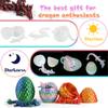 Cecoen 6 Pcs 3D Printed Dragon Eggs with Dragon Inside,Easter Basket Stuffers Mini Easter 3D Articulated Crystal Eggs Fidget Toy,Surprise 3D Printed Animals for Kid view 2