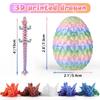Cecoen 6 Pcs 3D Printed Dragon Eggs with Dragon Inside,Easter Basket Stuffers Mini Easter 3D Articulated Crystal Eggs Fidget Toy,Surprise 3D Printed Animals for Kid view 3