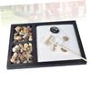 Cabilock Tabletop Zen Garden Meditating Statue Desk Sand Zen Garden Home Meditation view 4
