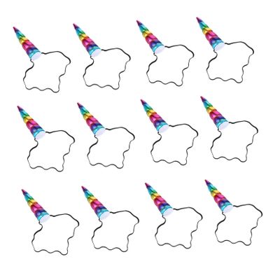 Didiseaon 12pcs Hair Headbands for Boy Girl Christmas Hair Accessories for Girls Festive Rainbow Headdresses Lightweight and Safe for Holiday Celebrations