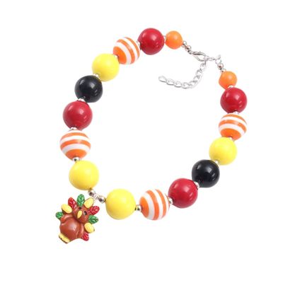 CALLARON Thanksgiving Turkey Necklace Children's Party Supplies Holiday Ornament Stylish Neck Accessories