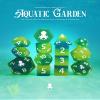 Aquatic Garden 14pc Glow in The Dark Dice Set Inked in White view 2