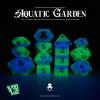 Aquatic Garden 14pc Glow in The Dark Dice Set Inked in White view 3