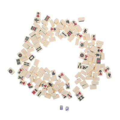CORHAD Travel Mahjong Set Mini Chinese Mahjong Portable Game for Camping Family Fun and Outdoor Activities