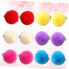 Veemoon 6pairs Plush Ball Earrings for Boy Girl Pom Pom Non-Piercing Jewelry for Girls Adorable Fur Design for Dress-up and Play view 3
