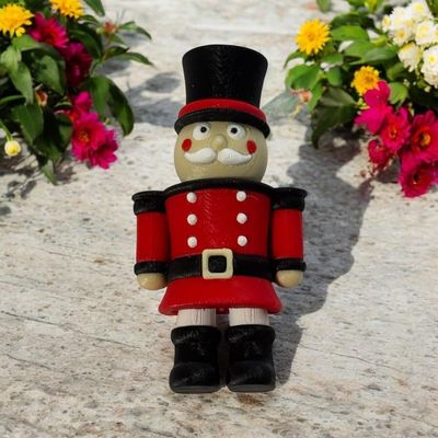 Articulated Nutcracker | Home Dcor and Office Desk Toys | Autism, ADHD, Sensory | 3D Printed Gift