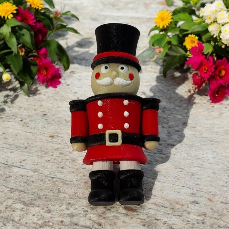 Articulated Nutcracker | Home Dcor and Office Desk Toys | Autism, ADHD, Sensory | 3D Printed Gift