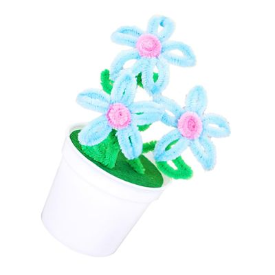 TEHAUX 4pcs Flowerpot Material Kit for Boys and Girls Creative Kindergarten Handmade Small Potted Plant Honeysuckle Educational Craft for Family Bonding and Skill Development