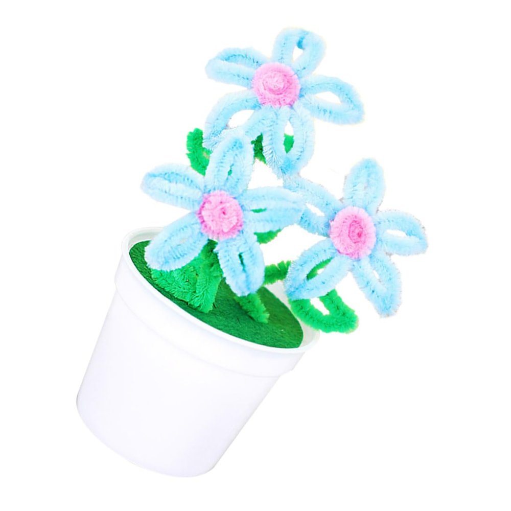 TEHAUX 4pcs Flowerpot Material Kit for Boys and Girls Creative Kindergarten Handmade Small Potted Plant Honeysuckle Educational Craft for Family Bonding and Skill Development