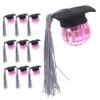 MERRYHAPY 10pcs Graduation Cap Cupcake Toppers Tassels Easy Decorations for Graduation Celebrations Eye-catching Design Effortless Use view 1