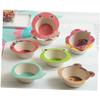 Ciieeo Dinnerware Bamboo Fiber Bowls Plates in Frog Theme Unbreakable Boys and Girls-friendly for Toddlers Babies and Boys and Girls view 2