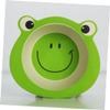 Ciieeo Dinnerware Bamboo Fiber Bowls Plates in Frog Theme Unbreakable Boys and Girls-friendly for Toddlers Babies and Boys and Girls view 4