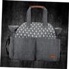Hemoton Tote Diaper Bag for Women Backpack Multifunctional Nappy Bag Grey Arrow Pattern view 4