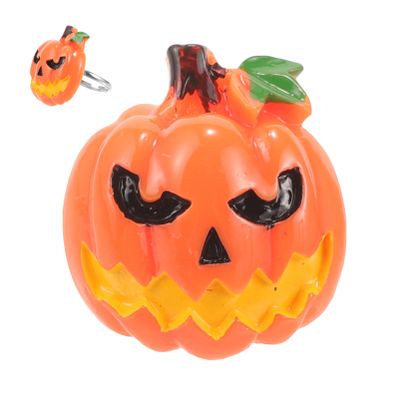 FELTECHELECTR Halloween Pumpkin Rings Adjustable Fashion Rings Daily Use Party Supplies for Kids Adults Style