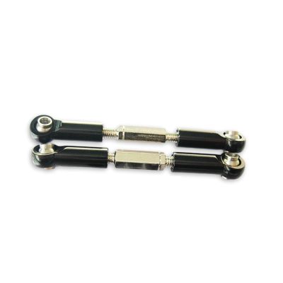 Compatible with Hobbico for Dromida 1/18 RC Car Aluminum Alloy Front Rear Servo Link Upgrade Parts Enhanced Control and Stability RC Tie Link Rods(Black)
