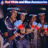 100 Pcs Glow Sticks 4th of July Party Favors,3 in 1 Neon Party Glow Bracelets and Necklaces Patriotic Red White Blue Glow Stick with Connectors for Kids & Adults Party Supplies,250th Anniversary Decor view 4
