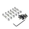 Compatible with Wltoys A949 1/18 RC Car Upgrade Part 6pcs Aluminum Alloy Wheelbase Rc Steering Link Rod Set RC Tie Link Rods(Silver) view 2