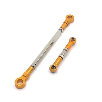 Compatible with HBToys ZP1001 ZP1002 ZP1003 ZP1004 1/10 RC Crawler Car Upgrade Parts Metal Steering Rod Servo Link Rod RC Tie Link Rods(Yellow)