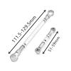 Compatible with HBToys ZP1001 ZP1002 ZP1003 ZP1004 1/10 RC Crawler Car Upgrade Parts Metal Steering Rod Servo Link Rod RC Tie Link Rods(Yellow) view 2