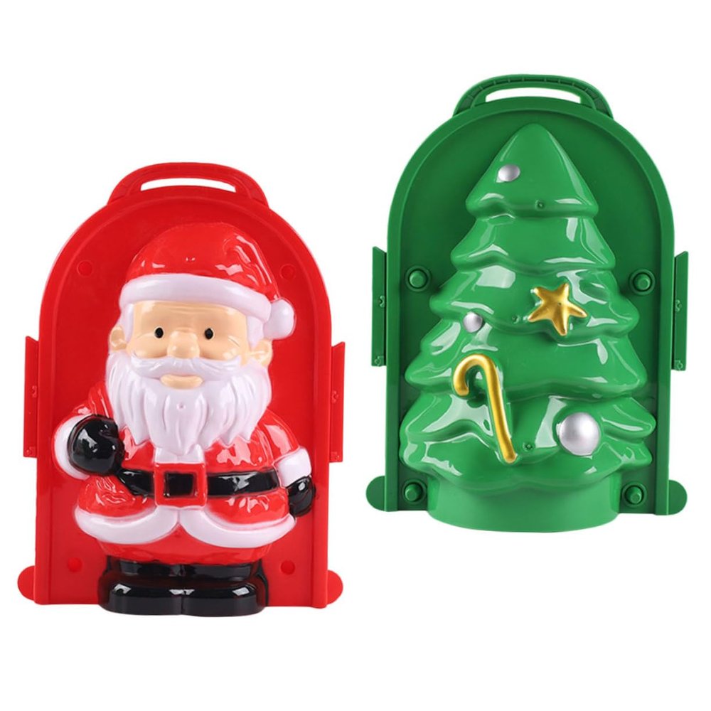 FELTECHELECTR 2pcs Snow Toys Maker Clips Molds for Boy Girl for Outdoor Fun and Christmas Activities Easy to Use for Fights