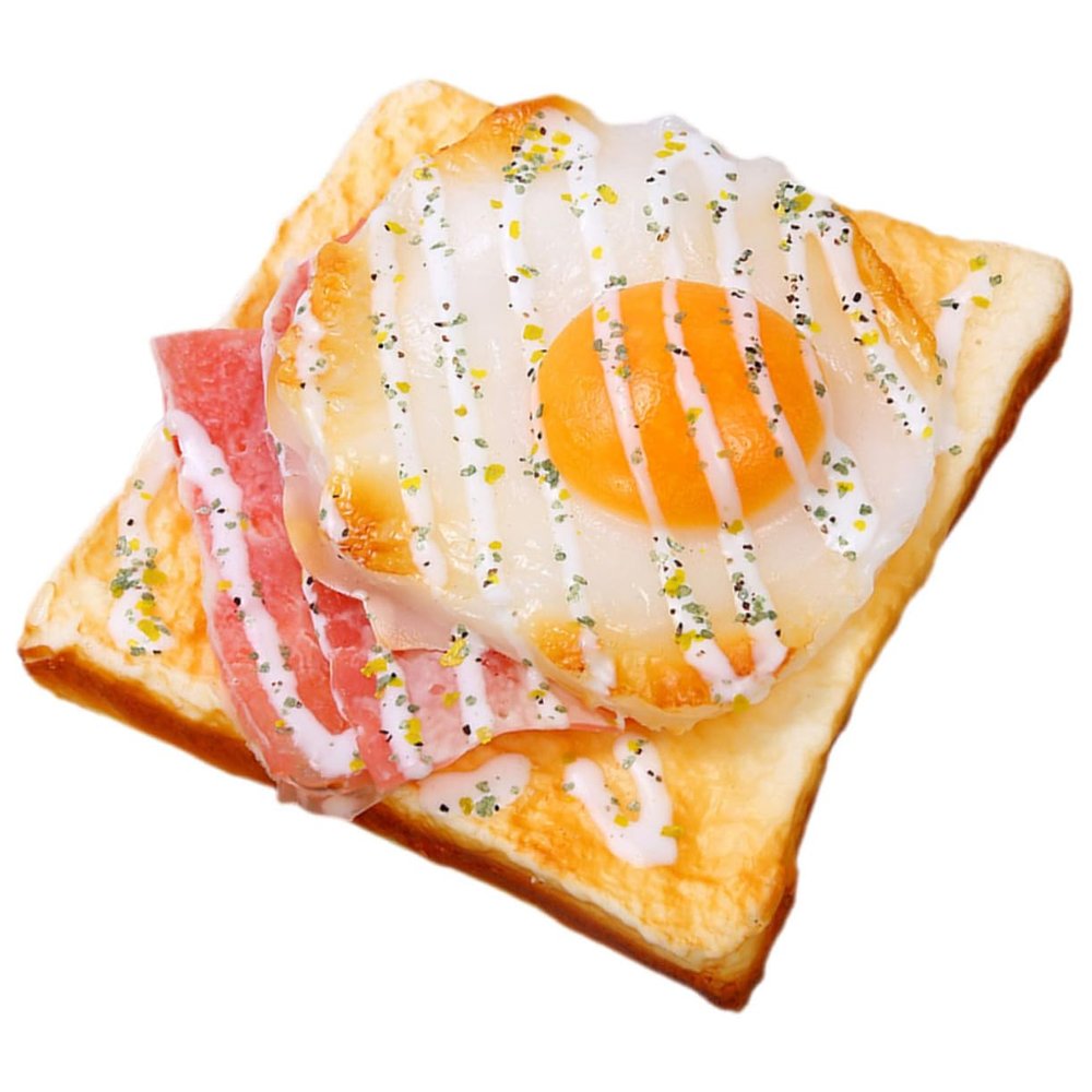 CIYODO Lifelike Food Decor Roasted Toast Model Real Touch Bread Adornment Simulation Bread for Photo Prop Shop Decorati